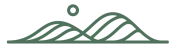A minimalist green line drawing depicts stylized hills and a sun in the sky.